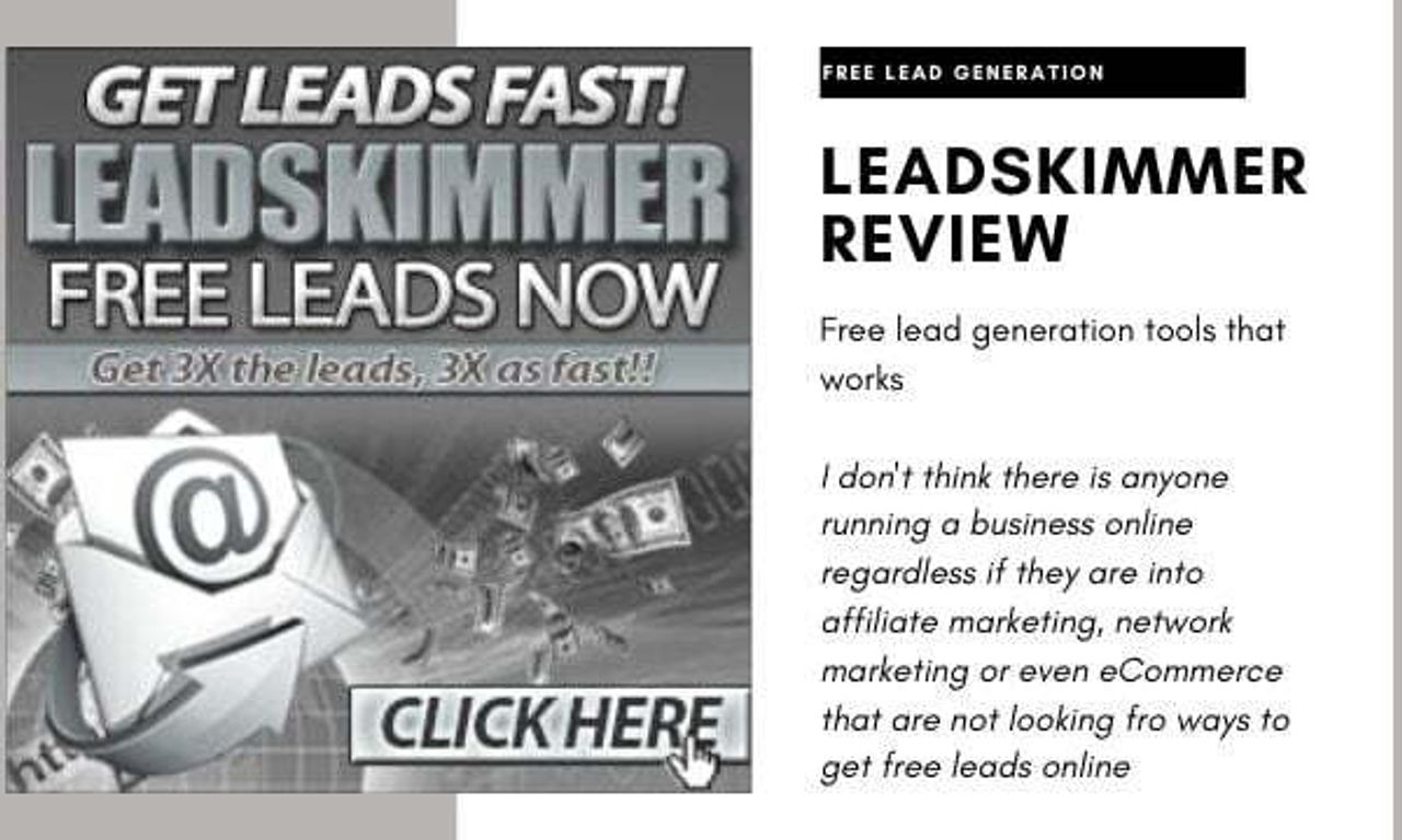 Writing NFT - Leadskimmer review - Free lead generation tools that works